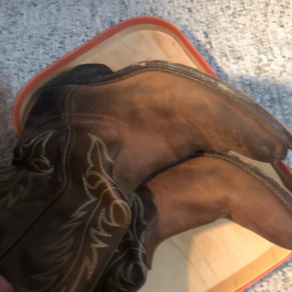 Brown leather cowgirl boots - Picture 4 of 5